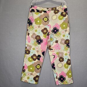 Talbots Stretch Floral Cropped Womens Pants Size 16 (35 X 24.5)